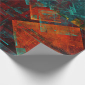 抽象芸術モダンカラフル芸術的型 ラッピングペーパー (角)