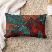 抽象芸術モダンカラフル芸術的型 ランバークッション (ブランケット)