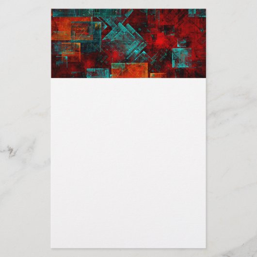 抽象芸術モダンカラフル芸術的型 便箋 (正面)