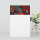 抽象芸術モダンカラフル芸術的型 便箋 (スタンド正面)