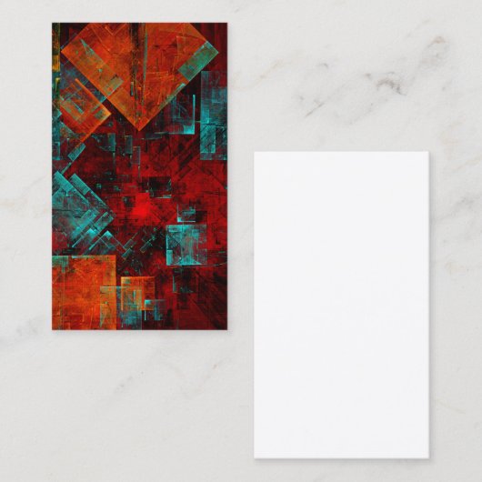 抽象芸術モダンカラフル芸術的型 名刺 (正面/裏面)