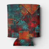 抽象芸術モダンカラフル芸術的型 缶クーラー (裏面)