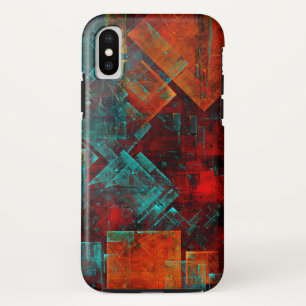 抽象芸術モダンカラフル芸術的型 iPhone XSケース