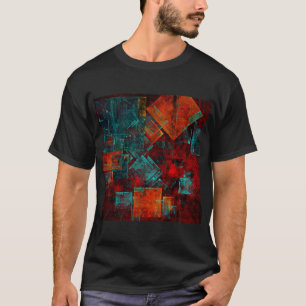 抽象芸術モダンカラフル芸術的型 Tシャツ