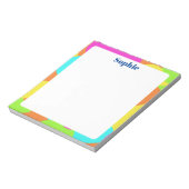 抽象芸術モダンカラフル遠くに名前をカスタムする ノートパッド (回転)