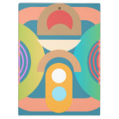 抽象芸術モダンカラフル クリップボード (裏面)