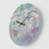 抽象芸術モダンカラフル「ファンシー」の時計 ラージ壁時計 (傾斜)