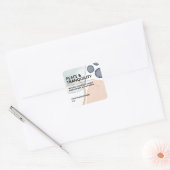 抽象芸術モダンカラーブロックSoy Candleラベル スクエアシール (封筒)