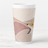 抽象芸術モダンキツネ&ザヒルズ カフェラテマグ (正面)