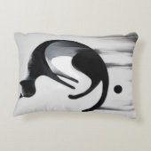 抽象芸術モダンキャット – ミニマルデザインアート アクセントクッション (裏面)