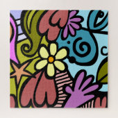 抽象芸術モダンキュビズムパーソナライズされた美術 ジグソーパズル (横)