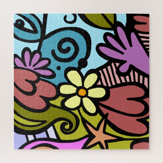 抽象芸術モダンキュビズムパーソナライズされた美術 ジグソーパズル (縦)