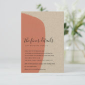 抽象芸術モダンクラフトテラコッタ結婚の詳細 エンクロージャーカード (スタンド正面)