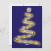 抽象芸術モダンクリスマスカードトナカイ金ゴールドブルー シーズンカード (裏面)