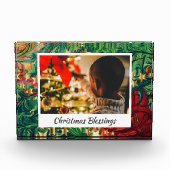 抽象芸術モダンクリスマススターフォトキープサケ フォトブロック (正面)