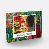 抽象芸術モダンクリスマススターフォトキープサケ フォトブロック (左)