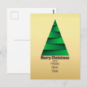 抽象芸術モダンクリスマスツリーはがき ポストカード (正面/裏面)