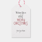 抽象芸術モダンクリスマスツリーデザイン ギフトタグ (裏面)