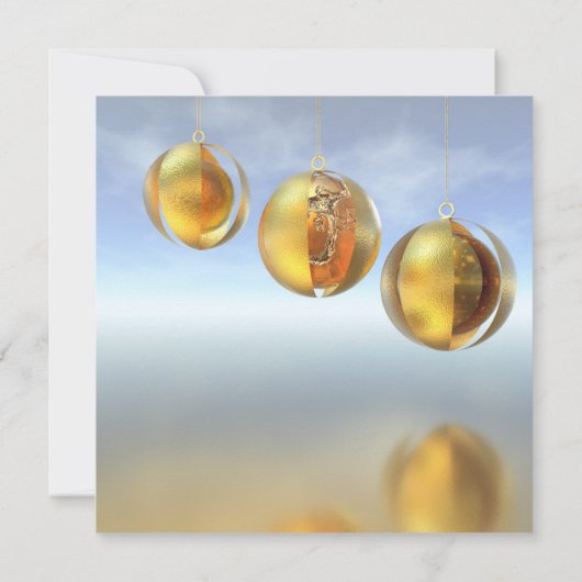 抽象芸術モダンクリスマス会社パーティー 招待状 (裏面)