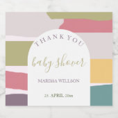 抽象芸術モダンクリーミーな夏のカラースプラッシュ リキュールボトルラベル (シングルラベル)