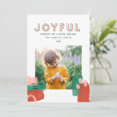 抽象芸術モダングラフィック赤、ピンク+緑の写真 案内状 (スタンド正面)