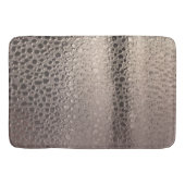 抽象芸術モダングラムシルバーピンク赤面バラ金ゴールド バスマット (正面)