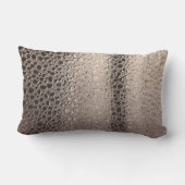 抽象芸術モダングラムシルバーピンク赤面バラ金ゴールド ランバークッション (裏面)