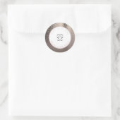 抽象芸術モダングラムピンクのローズ金ゴールドメイクアップラベル ラウンドシール (バッグ)