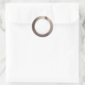 抽象芸術モダングラムピンクのローズ金ゴールドメイクアップラベル ラウンドシール (バッグ)