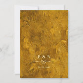 抽象芸術モダングリッター金ゴールド結婚式招待状 招待状 (裏面)
