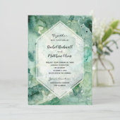 抽象芸術モダングリーンウォーターの色の結婚式 (スタンド正面)