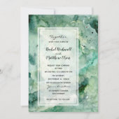 抽象芸術モダングリーンウォーターの色の結婚式 (正面)