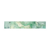 抽象芸術モダングリーンウォーター色ベリーバンド 招待状ベリーバンド (フラット)