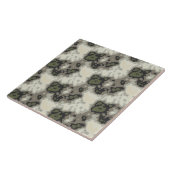 抽象芸術モダングリーングレー斑大理石パターン タイル (側面)