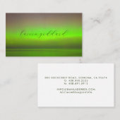 抽象芸術モダングリーングローミニマリスト 名刺 (正面/裏面)