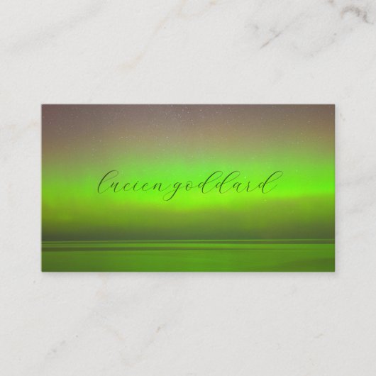 抽象芸術モダングリーングローミニマリスト 名刺 (正面)
