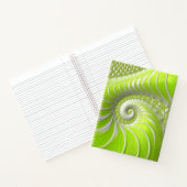 抽象芸術モダングリーンスパイラルフラクタル ノートブック (内部)