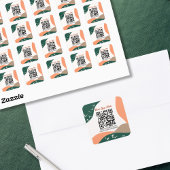 抽象芸術モダングリーンテラコッタヨガスタジオ スクエアシール