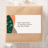 抽象芸術モダングリーンテラコッタヨガスタジオ ラベル (インサイチュ)