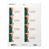 抽象芸術モダングリーンテラコッタヨガスタジオ ラベル (フルシート)