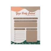 抽象芸術モダングリーンテラコッタヨガデイリー ノートパッド (回転)