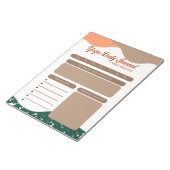 抽象芸術モダングリーンテラコッタヨガデイリー ノートパッド (アングル)