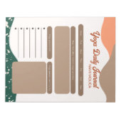 抽象芸術モダングリーンテラコッタヨガデイリー ノートパッド (正面)