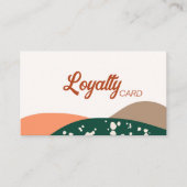 抽象芸術モダングリーンテラコッタヨガ ロイヤリティカード (正面)