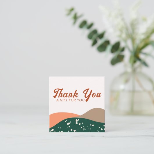 抽象芸術モダングリーンテラコッタヨガ 割引カード (スタンド正面)