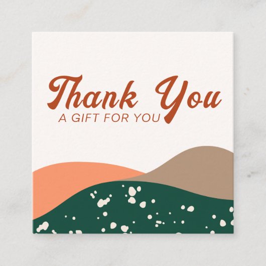 抽象芸術モダングリーンテラコッタヨガ 割引カード (正面)