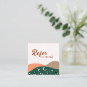 抽象芸術モダングリーンテラコッタヨガ 紹介カード (スタンド正面)