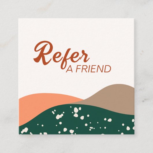 抽象芸術モダングリーンテラコッタヨガ 紹介カード (正面)