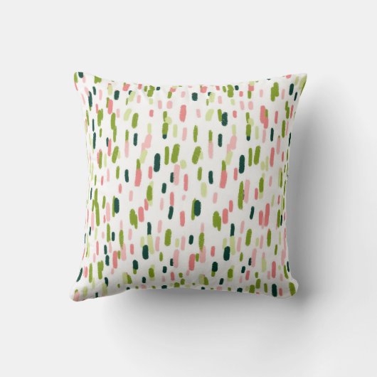 抽象芸術モダングリーンピンクスプレッレス装飾用クッション クッション (裏面)