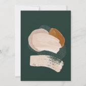 抽象芸術モダングリーンフォトアーチのクリスマス休暇 案内状 (裏面)